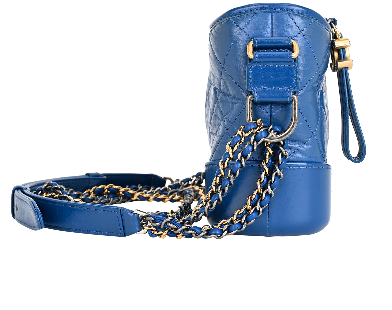 Small Gabrielle, &pound;2,100, Handbags, Blue, Leather, Side view